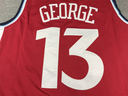 Men's LA Clippers Paul George #13 Red Swingman Player Jersey1