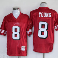 Men's San Francisco 49ers Steve Young Mitchell & Ness Scarlet Legacy Replica Player Jersey1