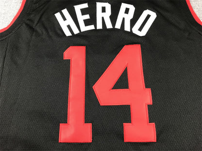 Men's Miami Heat Tyler Herro #14 Black 2023/24 Swingman Jersey1 - City Edition