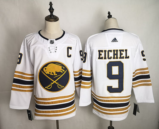 Men's Buffalo Sabres Jack Eichel #9 White Player Jersey1
