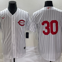 Men's Cincinnati Reds Ken Griffey Jr. #30 White 2022 MLB at Field of Dreams Game Authentic Player Jersey1
