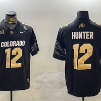 Men's Colorado Buffaloes Buffs Hunter #12 Black Game Jersey