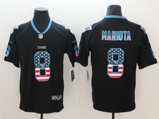 Men's Tennessee Titans Marcus Mariota #8 Black Alternate Game Jersey1