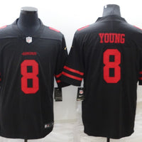 Men's San Francisco 49ers Steve Young #8 Black Game Jersey1