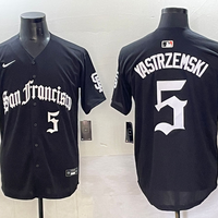 Men's San Francisco Giants Mike Yastrzemski #5 Black Replica Player Jersey