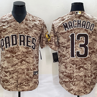 Men's San Diego Padres Manny Machado #13 Camo USMC Alternate Replica Player Jersey1