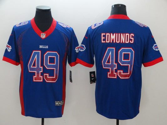 Men's Buffalo Bills Tremaine Edmunds #49 Blue Game Jersey1