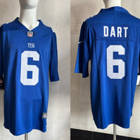 Men's New York Giants Jaxson Dart #6 Royal Game Player Jersey