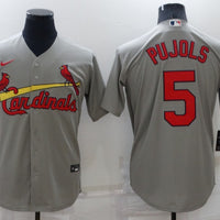 Men's St. Louis Cardinals Albert Pujols #5 Gray Replica Baseball Jersey1