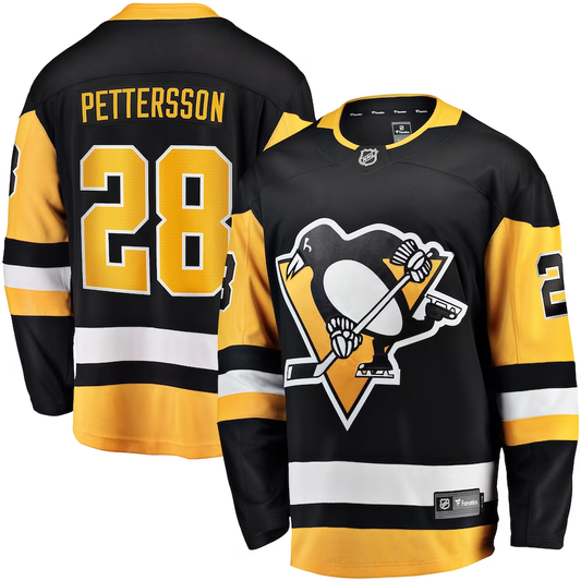 Men's Pittsburgh Penguins Marcus Pettersson #28 Black Player Game Jersey1