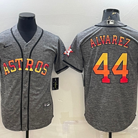 Men's Houston Astros Yordan Alvarez #44 Gray Replica Team Jersey1