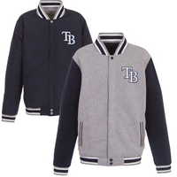 Men's Tampa Bay Rays JH Design Reversible Fleece Full-Snap Jacket