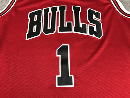 Men's Chicago Bulls Derrick Rose #1 Red Swingman Jersey1
