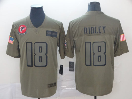 Men's Atlanta Falcons Calvin Ridley #18 Brown Game Jersey1