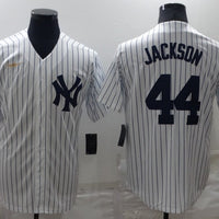 Men's New York Yankees Reggie Jackson #44 White Replica Baseball Jersey1