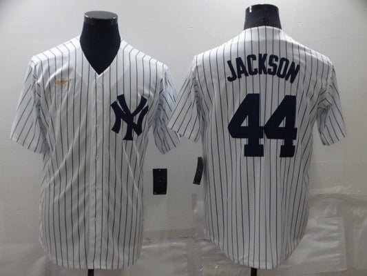 Men's New York Yankees Reggie Jackson #44 White Replica Baseball Jersey1