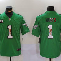 Men's Philadelphia Eagles Jalen Hurts #1 Kelly Green Alternate Game Jersey1