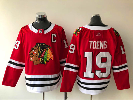 Men's Chicago Blackhawks Jonathan Toews #19 Red Breakaway Player Jersey1