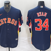 Men's Houston Astros Nolan Ryan #34 Navy Replica Team Jersey1