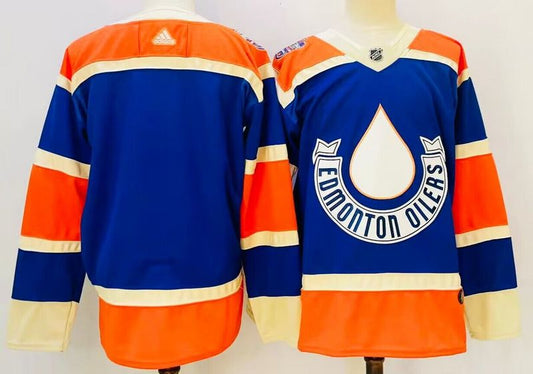 Men's Edmonton Oilers Blank Blue Player Game Jersey1