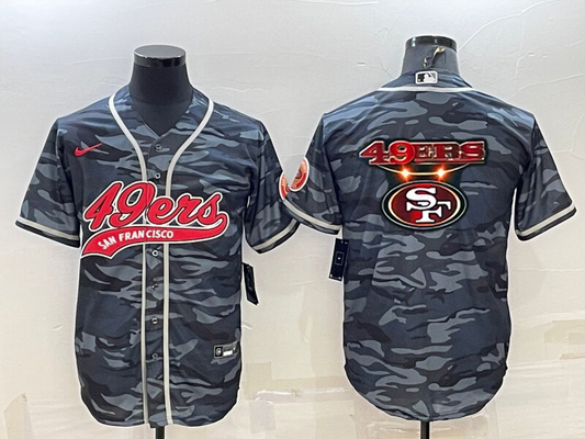 Men's San Francisco 49ers Grey Camouflage Game Jersey1