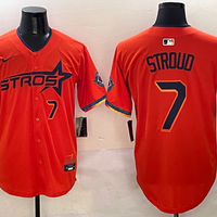 Men's Houston Astros C.J. Stroud #7 Orange 2025 City Connect Limited Player Jersey1