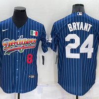 Men's Los Angeles Dodgers Kris Bryant #8-24 Blue Stitched Jersey1