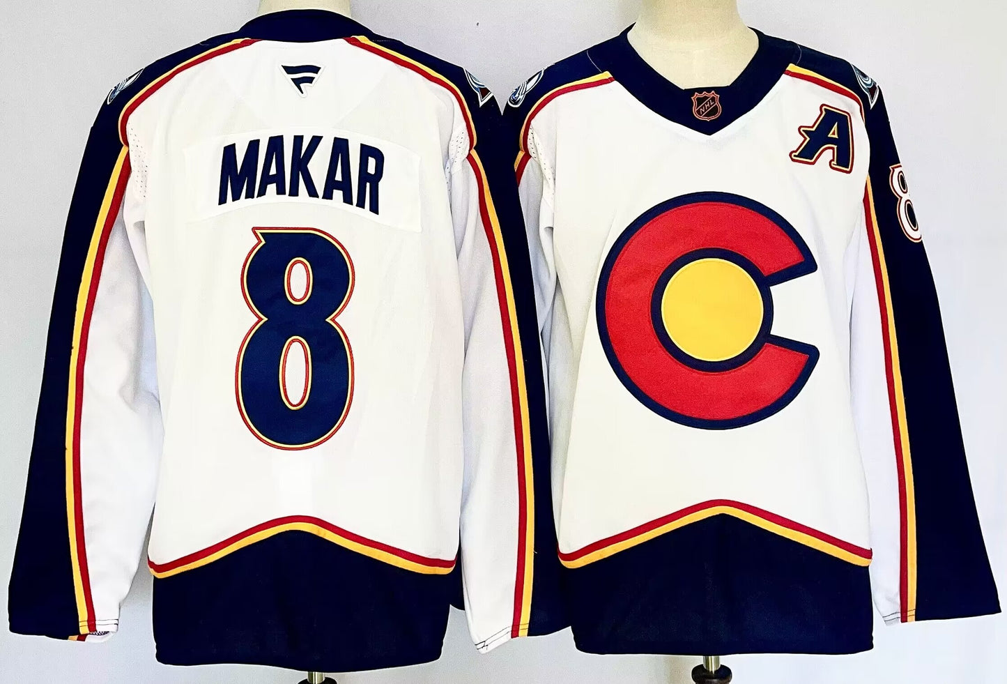 Men's Colorado Avalanche Cale Makar #8 White Breakaway Player Jersey