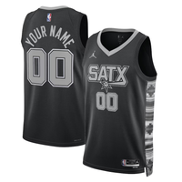 Men's San Antonio Spurs Black 2022/23 Swingman Custom Jersey1 - Statement Edition