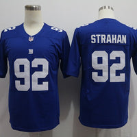 Men's New York Giants Michael Strahan #92 Blue Game Retired Player Jersey1