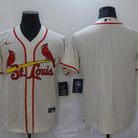 Men's St. Louis Cardinals Cream Alternate Replica Blank Jersey1
