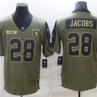 Men's Las Vegas Raiders Josh Jacobs #28 Brown Authentic Game Jersey1