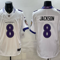Lamar Jackson #8 Baltimore Ravens White Vapor F.U.S.E. Limited Jersey - JerseysFreak