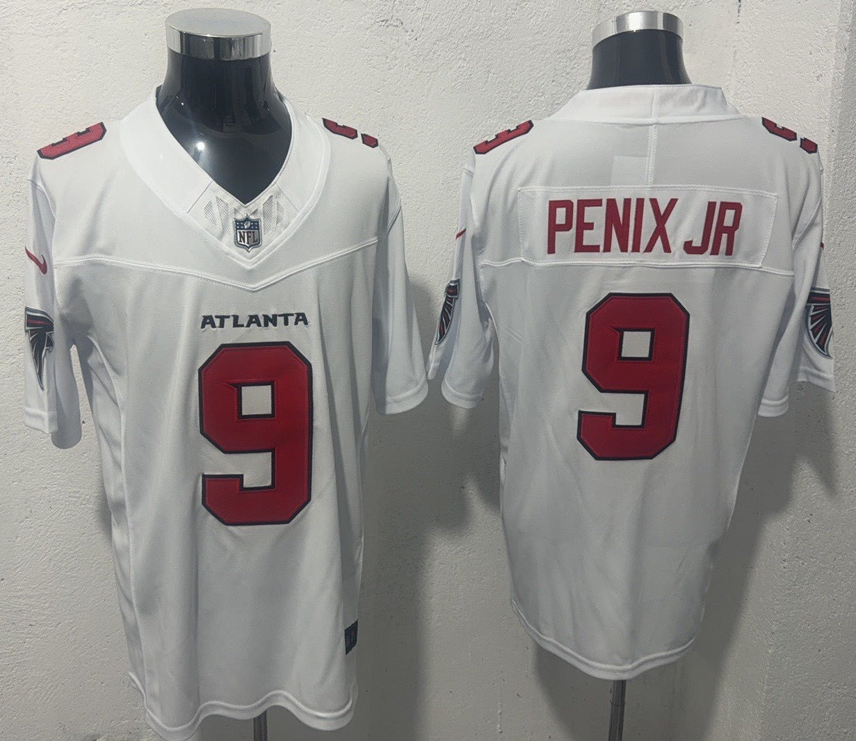 Men's Atlanta Falcons Michael Penix Jr. #9 White Game Player Jersey