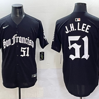 Men's San Francisco Giants Jung Hoo Lee #51 Black Game Player Jersey