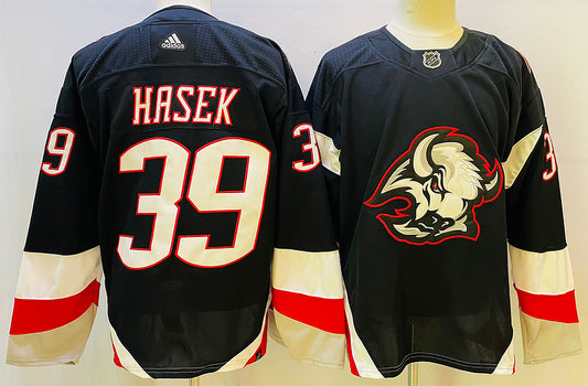 Men's Buffalo Sabres Dominik Hasek #39 Black Player Jersey1