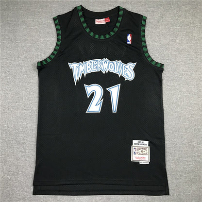 Men's Minnesota Timberwolves Kevin Garnett #21 Hardwood Classics Swingman Jersey1