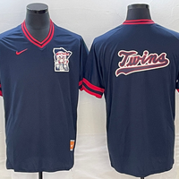 Men's Minnesota Twins Navy Replica Logo Jersey1