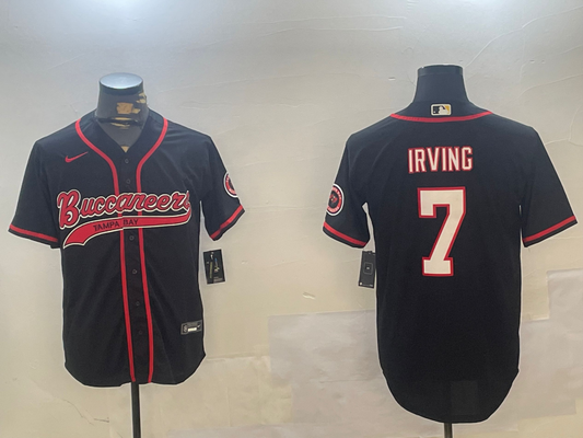 Men's Tampa Bay Buccaneers Bucky Irving #7 Black Game Jersey1
