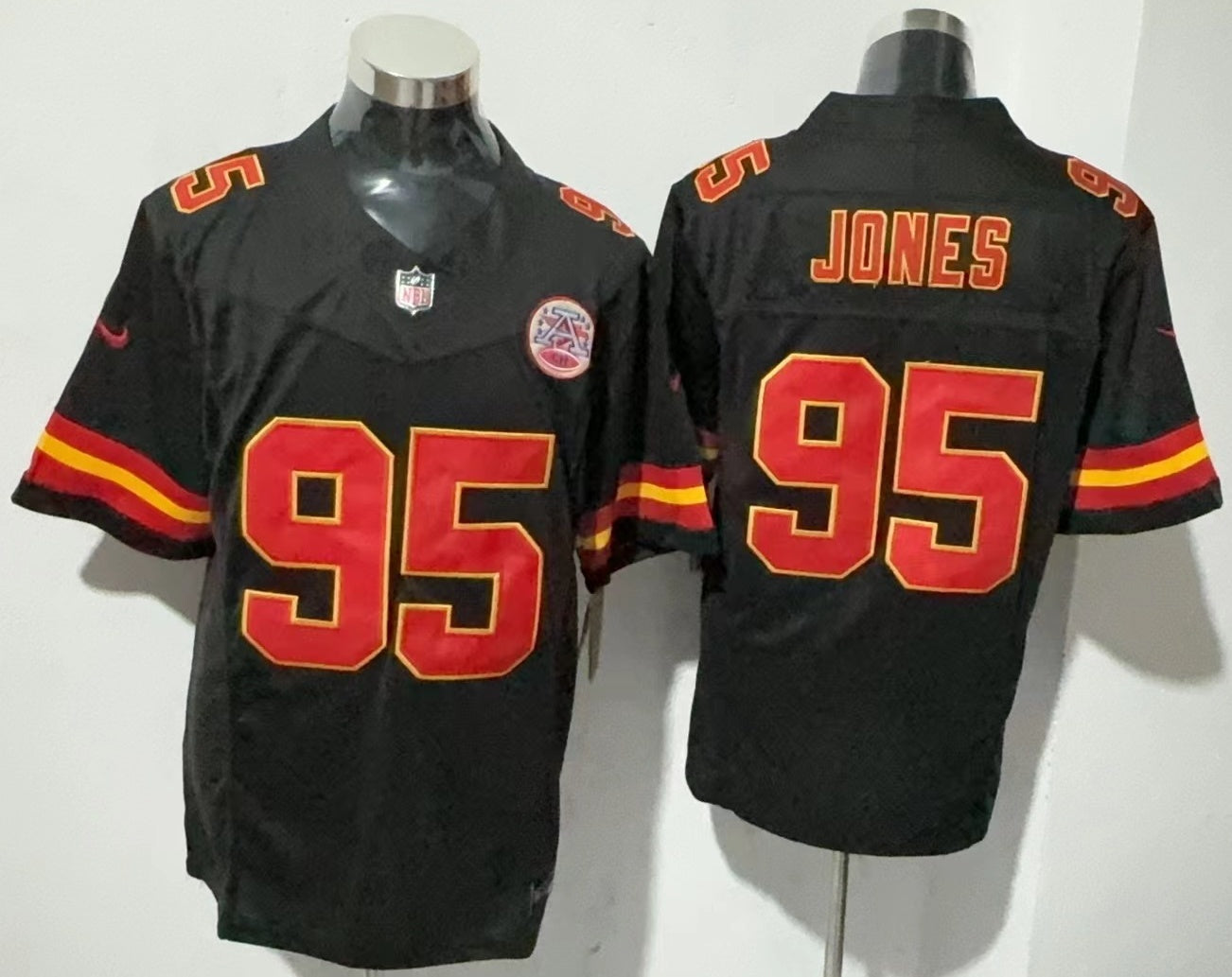 Men's Kansas City Chiefs Chris Jones #95 Black Player Game Jersey