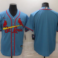 Men's St. Louis Cardinals Light Blue Alternate Replica Blank Jersey1