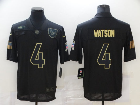 Men's Houston Texans #4 Deshaun Watson Black Game Player Jersey1