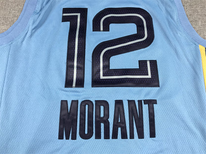 Men's Memphis Grizzlies Ja Morant #12 Light Blue 2022/23 Statement Edition Swingman Jersey1