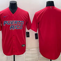 Men's 2023 World Baseball Classic Puerto Rico Red Blank Jersey1