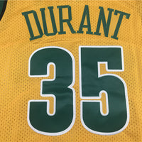 Men's Seattle SuperSonics Kevin Durant 2007-08 Yellow Hardwood Classics Swingman Jersey