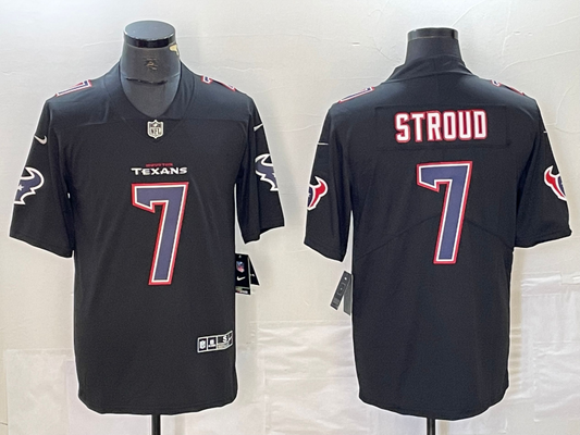 Men's Houston Texans C.J. Stroud #7 Black Fashion Game Jersey1