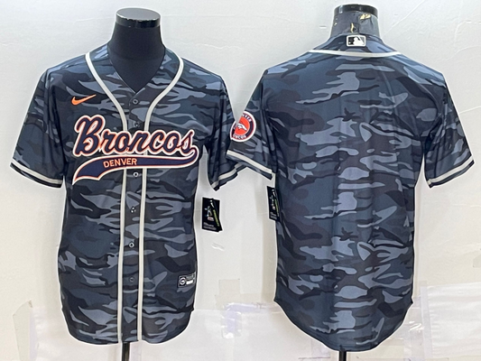 Men's Denver Broncos Grey Camouflage Blank Jersey1