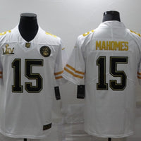 Men's Kansas City Chiefs #15 Patrick Mahomes White Game Player Jersey1