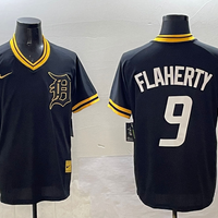 Men's Detroit Tigers Jack Flaherty #9 Black Replica Player Jersey1