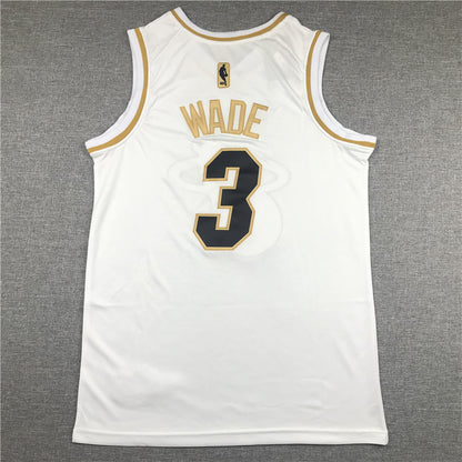 Men's Miami Heat Dwyane Wade #3 White Swingman Player Jersey1